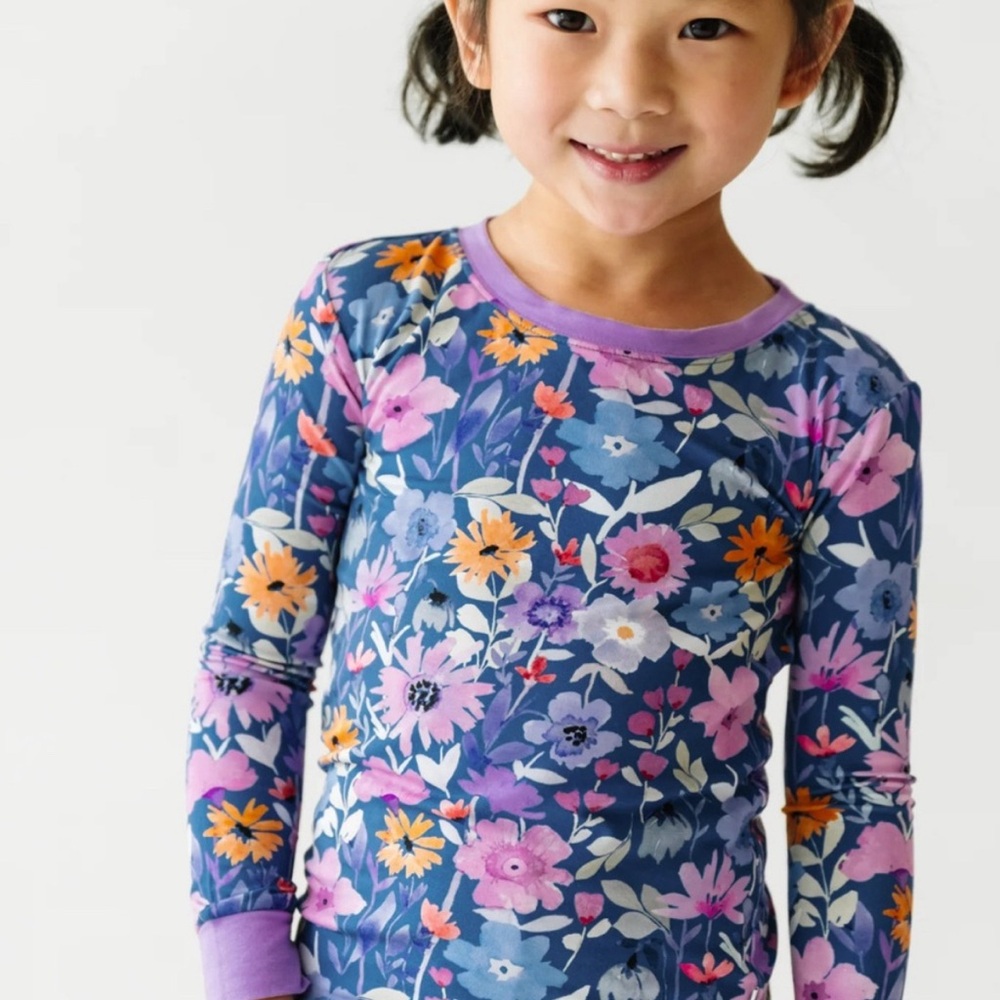 NWT Little Sleepies Dusk Blooms 3T 2 piece pajama set